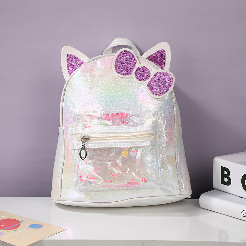 Venta al por mayor PU Bowknot Niños Mochila